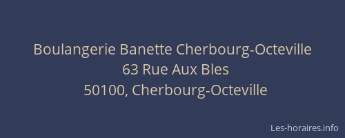 Boulangerie Banette Cherbourg-Octeville
