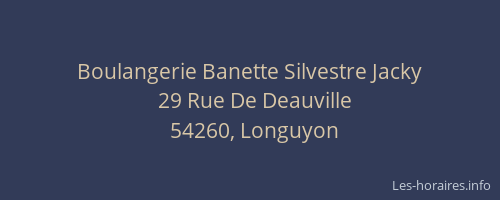 Boulangerie Banette Silvestre Jacky