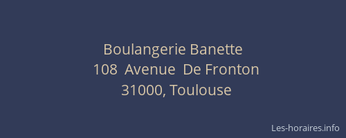 Boulangerie Banette