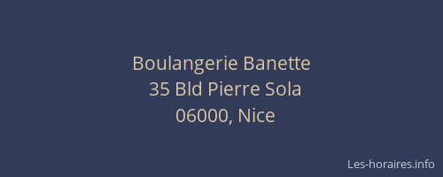 Boulangerie Banette