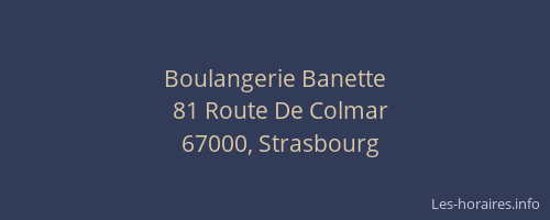 Boulangerie Banette