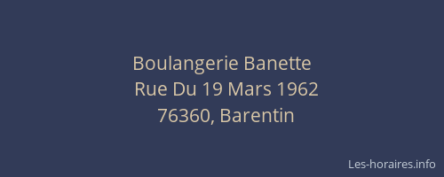 Boulangerie Banette