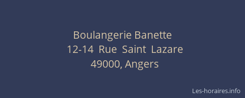 Boulangerie Banette