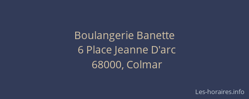 Boulangerie Banette