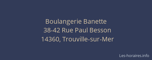 Boulangerie Banette