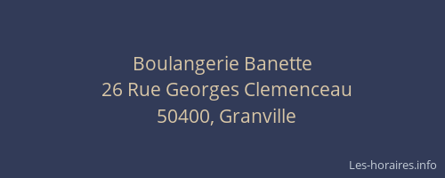 Boulangerie Banette