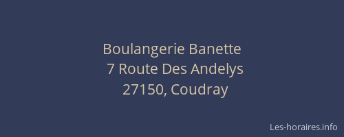 Boulangerie Banette