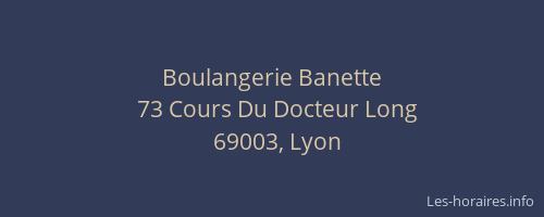 Boulangerie Banette