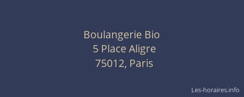 Boulangerie Bio