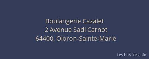 Boulangerie Cazalet