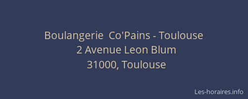 Boulangerie  Co'Pains - Toulouse