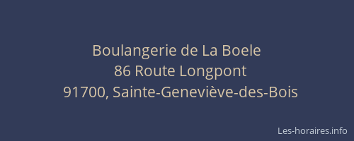 Boulangerie de La Boele