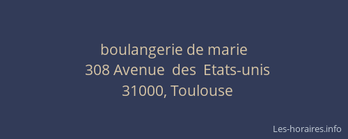 boulangerie de marie