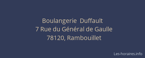 Boulangerie  Duffault