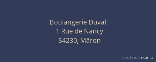 Boulangerie Duval