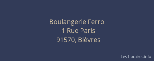 Boulangerie Ferro