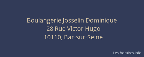 Boulangerie Josselin Dominique
