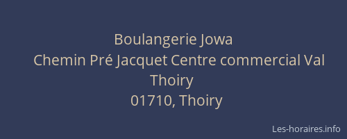 Boulangerie Jowa