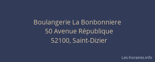 Boulangerie La Bonbonniere