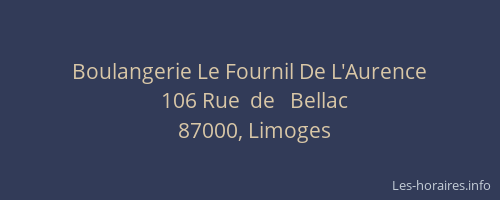 Boulangerie Le Fournil De L'Aurence