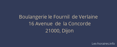 Boulangerie le Fournil  de Verlaine