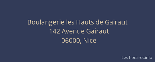 Boulangerie les Hauts de Gairaut