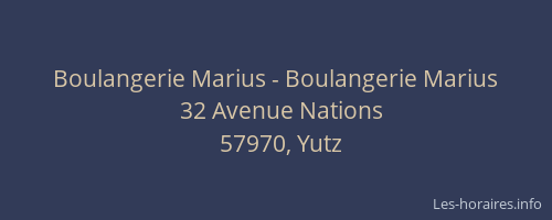Boulangerie Marius - Boulangerie Marius