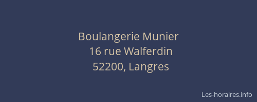 Boulangerie Munier