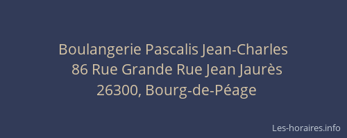 Boulangerie Pascalis Jean-Charles