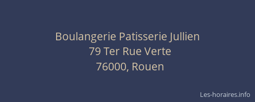 Boulangerie Patisserie Jullien