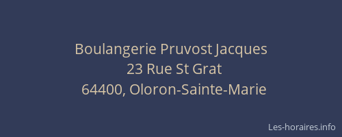Boulangerie Pruvost Jacques