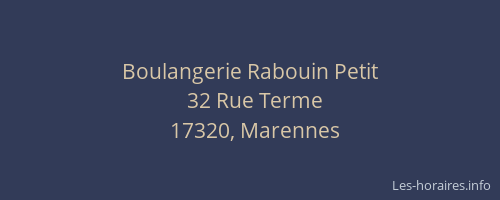 Boulangerie Rabouin Petit