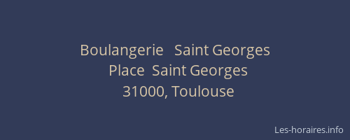 Boulangerie   Saint Georges