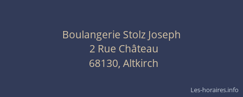 Boulangerie Stolz Joseph