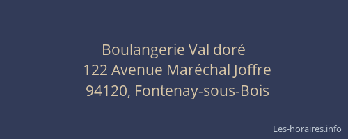 Boulangerie Val doré
