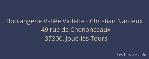 Boulangerie Vallée Violette - Christian Nardeux