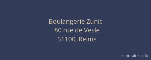 Boulangerie Zunic