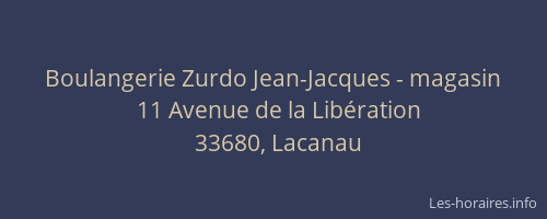 Boulangerie Zurdo Jean-Jacques - magasin