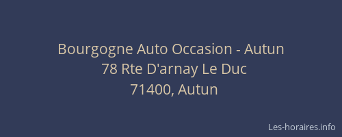 Bourgogne Auto Occasion - Autun
