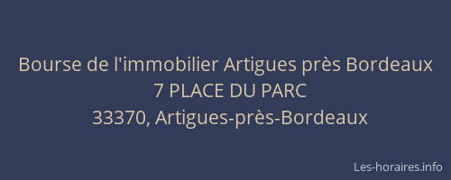 Bourse de l'immobilier Artigues près Bordeaux