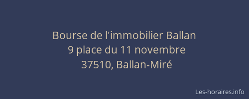 Bourse de l'immobilier Ballan