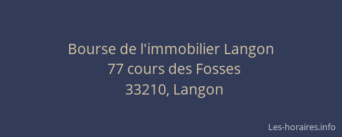 Bourse de l'immobilier Langon