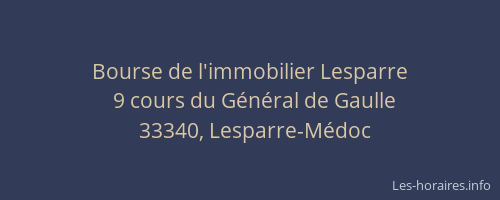 Bourse de l'immobilier Lesparre