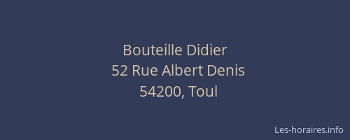Bouteille Didier