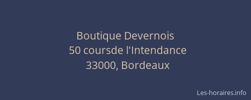 Boutique Devernois