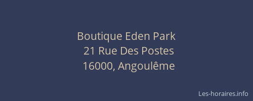 Boutique Eden Park