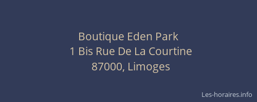 Boutique Eden Park