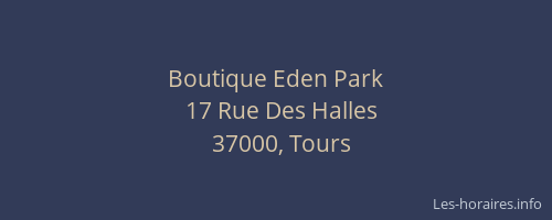 Boutique Eden Park