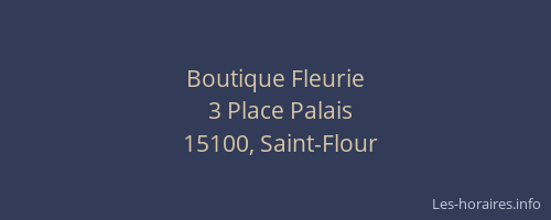 Boutique Fleurie