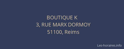 BOUTIQUE K